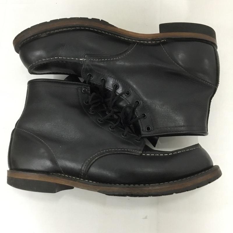 レッドウィング RED WING ブーツ ショートブーツ 09015-1 ワークブーツ 28cm 10D 箱有 US:10 無地 黒 / ブラック / メンズ USED 古着 中古 10123266