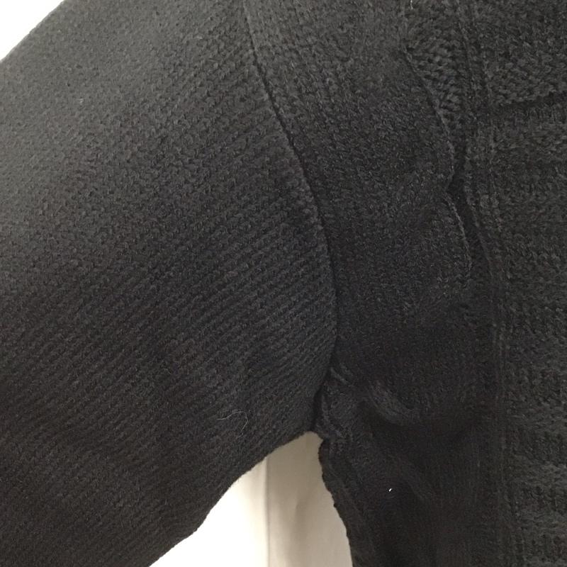 フックバイロックミー Hook By RockME ニット、セーター 長袖 長袖セーター ニットカットソー Vネックニット リブニットカットソー M ロゴ、文字 黒 / ブラック / メンズ USED 古着 中古 10107459