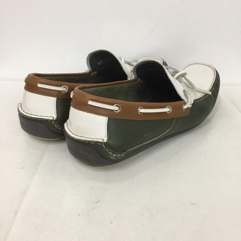 サルヴァトーレフェラガモ Salvatore Ferragamo カジュアルシューズ カジュアルシューズ デッキシューズ 10 2E ロゴ、文字 白 / ホワイト / X 茶 / ブラウン / X カーキ / カーキ / メンズ USED 古着 中古 10133283