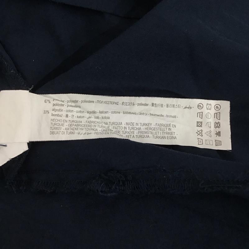 ザラ ZARA ワンピース ロングスカート 長袖シャツロングワンピース フレアワンピース ロングシャツワンピース XS 無地 紺 / ネイビー / レディース USED 古着 中古 10136026