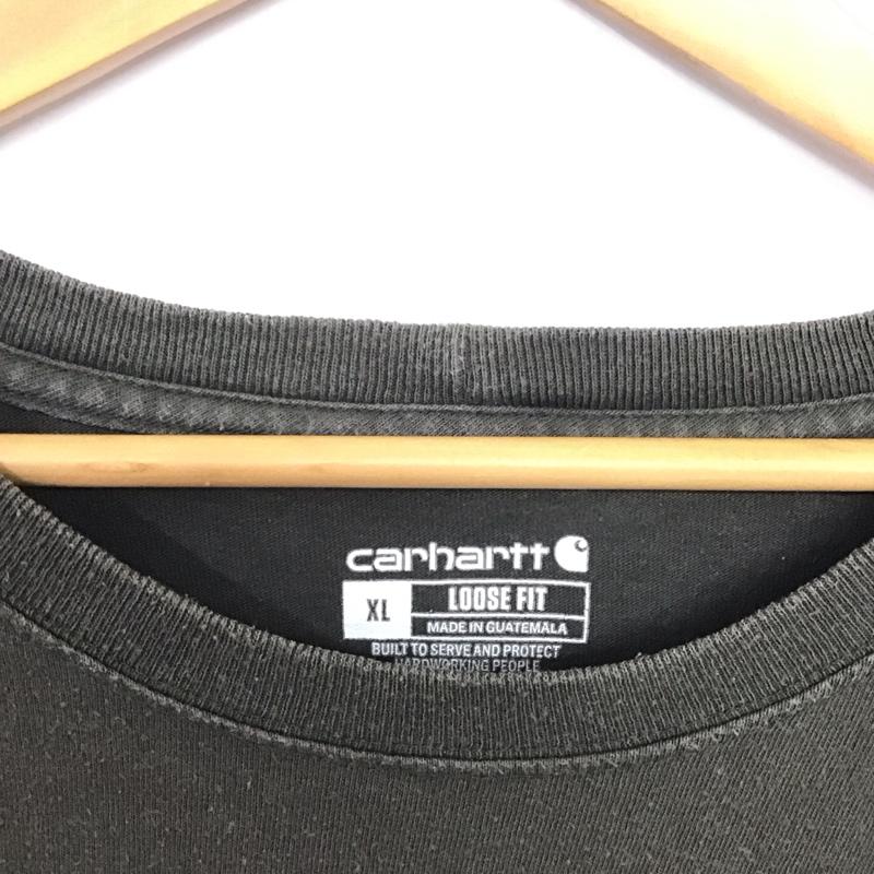 カーハート Carhartt Tシャツ 半袖 半袖カットソー プリントTシャツ クルーネックカットソー XL 無地 カーキ / カーキ / メンズ USED 古着 中古 10137667