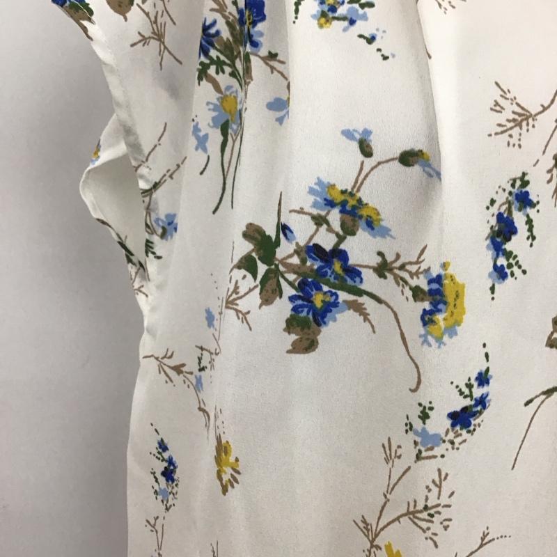 ビス ViS シャツ、ブラウス 半袖 BVH-1873-A 花柄スキッパーブラウス フレンチスリーブ タグ付き M 花柄 白 / ホワイト / レディース USED 古着 中古 10116195