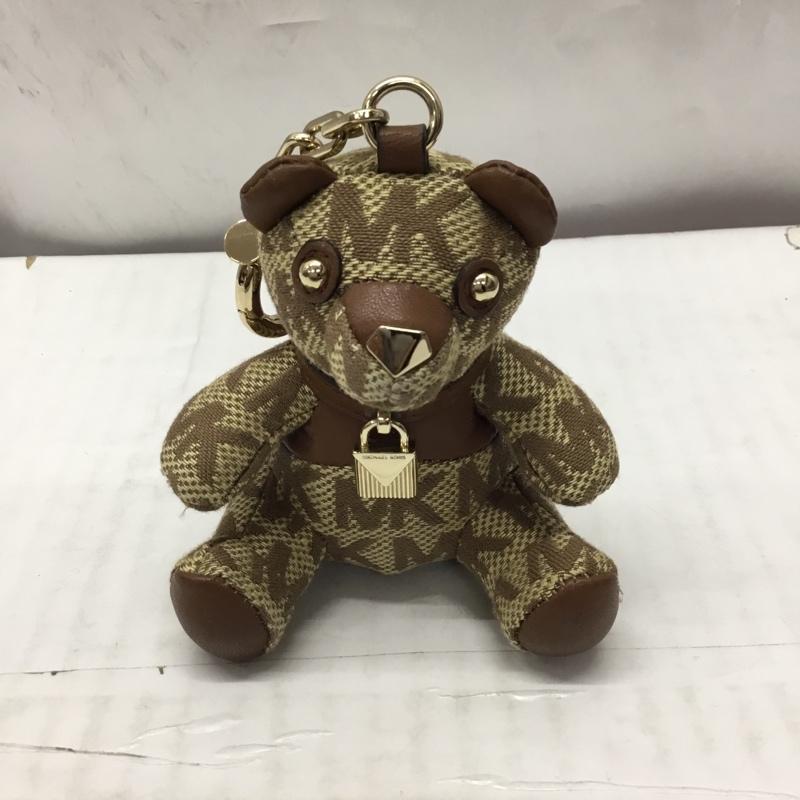 マイケルコース MICHAEL KORS キーホルダー キーホルダー MK ベア チャーム キーリング クマ ロゴ、文字 ベージュ / ベージュ / X 茶 / ブラウン / レディース USED 古着 中古 10107920
