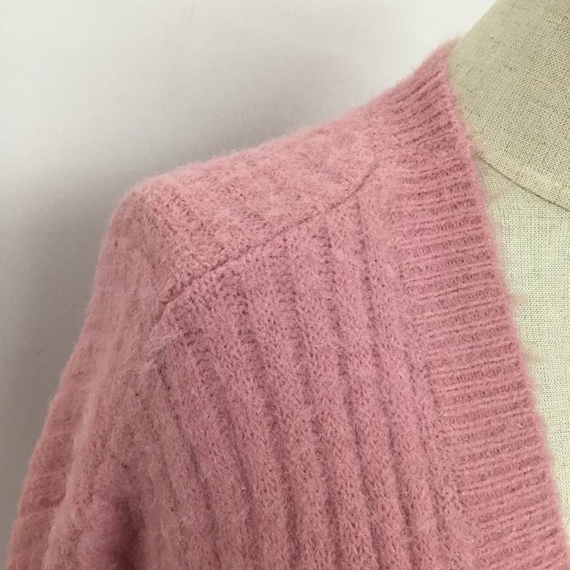 ジェラートピケ gelato pique カーディガン 長袖 無地 桃 / ピンク / レディース USED 古着 中古 10106148