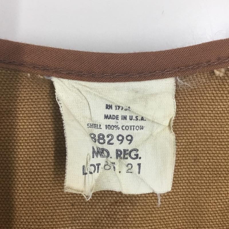 古着 USED ベスト ベスト ジップアップベスト ノースリーブカットソー 古着 ヴィンテージ M 無地 茶 / ブラウン / メンズ USED 古着 中古 10118646