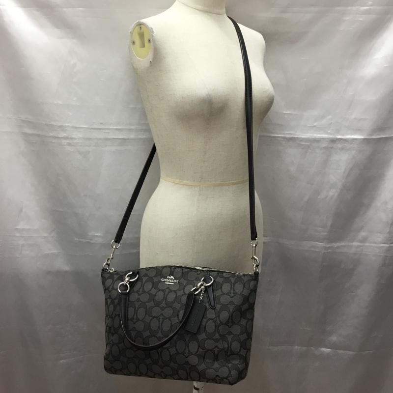 コーチ COACH ショルダーバッグ ショルダーバッグ F36625 シグネチャー 2WAY 総柄 黒 / ブラック / レディース USED 古着 中古 10115580