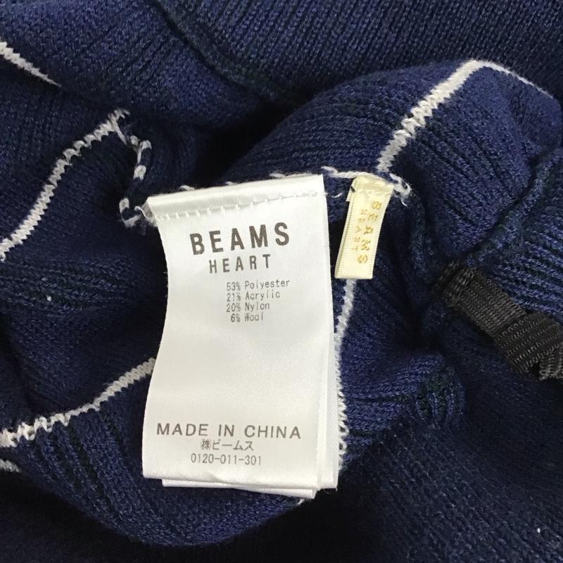 ビームス ハート BEAMS HEART セットアップ セットアップ 43-26-1533-353 スタンドネック モックネック プルオーバーニット ニットスカート チェック 紺 / ネイビー / X 白 / ホワイト / X 緑 / グリーン / レディース USED 古着 中古 10120757