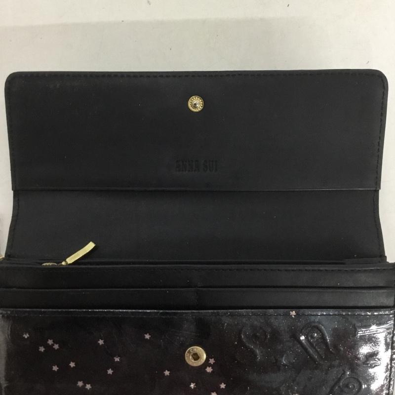 アナスイ ANNASUI 財布 長財布 がま口 星 総柄 紺 / ネイビー / レディース USED 古着 中古 10140029