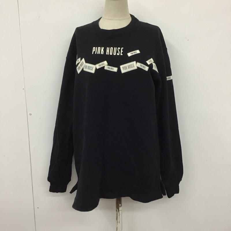 ピンクハウス PINK HOUSE トレーナー 長袖 長袖 L ロゴ、文字 黒 / ブラック / レディース USED 古着 中古 10125125
