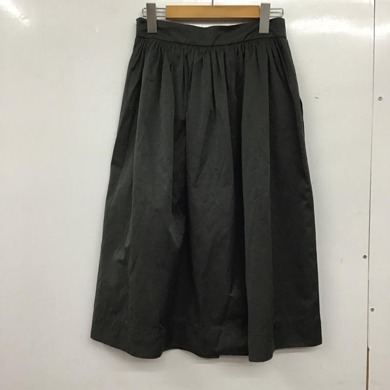 ザラ ZARA スカート ひざ丈スカート XS 無地 チャコールグレー / チャコールグレー / レディース USED 古着 中古 10136631