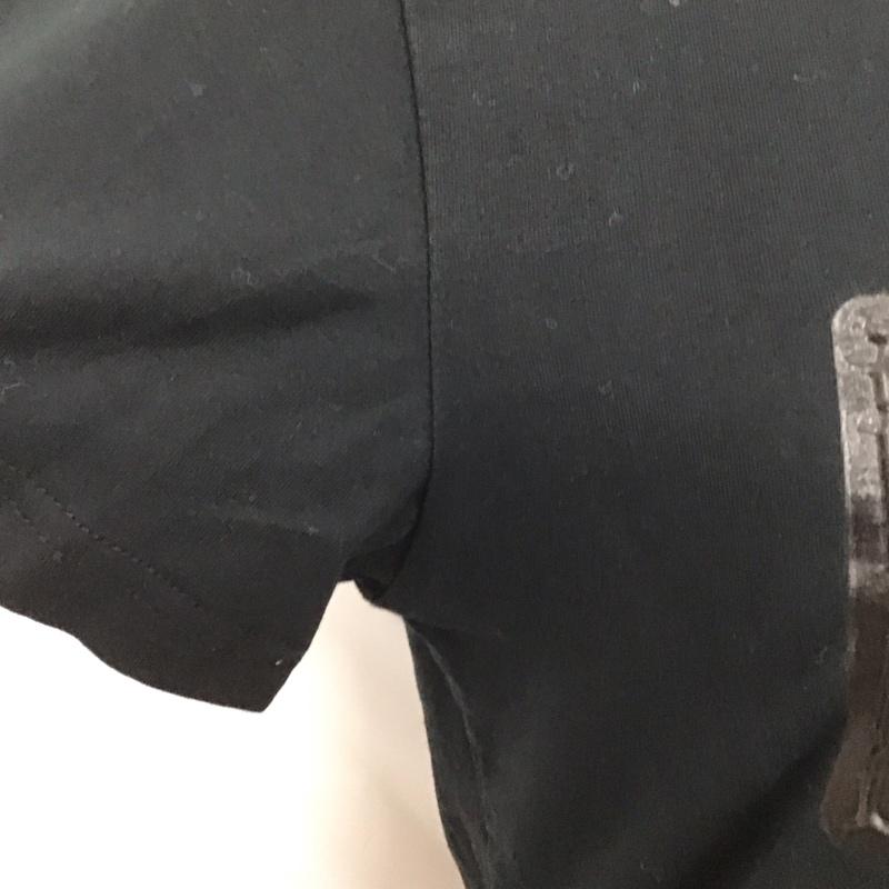 エンポリオアルマーニ EMPORIO ARMANI Tシャツ 半袖 半袖カットソー プリントTシャツ クルーネックカットソー M ロゴ、文字 黒 / ブラック / レディース USED 古着 中古 10109258