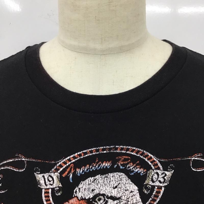 ハーレーダビッドソン Harley-Davidson Tシャツ 半袖 半袖カットソー プリントTシャツ クルーネックカットソー プリント 黒 / ブラック / メンズ USED 古着 中古 10116379