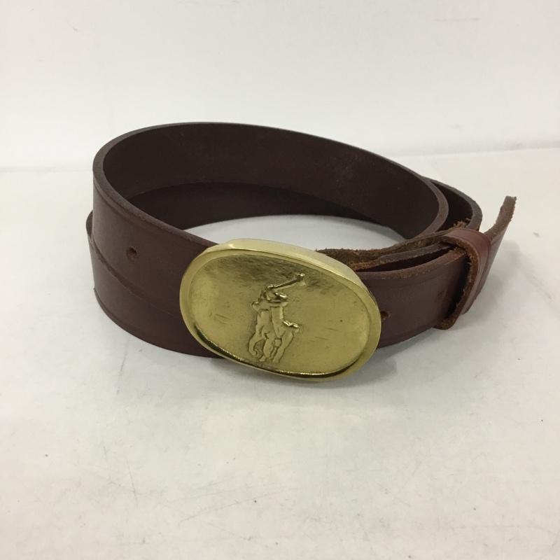 ポロラルフローレン POLO RALPH LAUREN ベルト・バックル ベルト レザー ワンポイント 茶 / ブラウン / メンズ USED 古着 中古 10131203