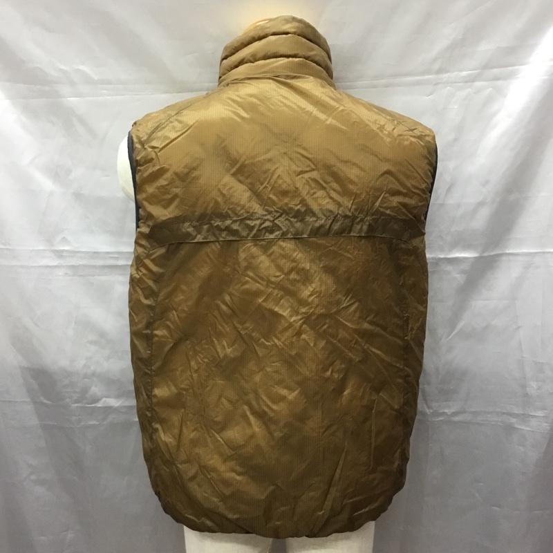 エディーバウアー Eddie Bauer ベスト ベスト ダウンベスト リバーシブル M 無地 紺 / ネイビー / X 茶 / ブラウン / メンズ USED 古着 中古 10111852