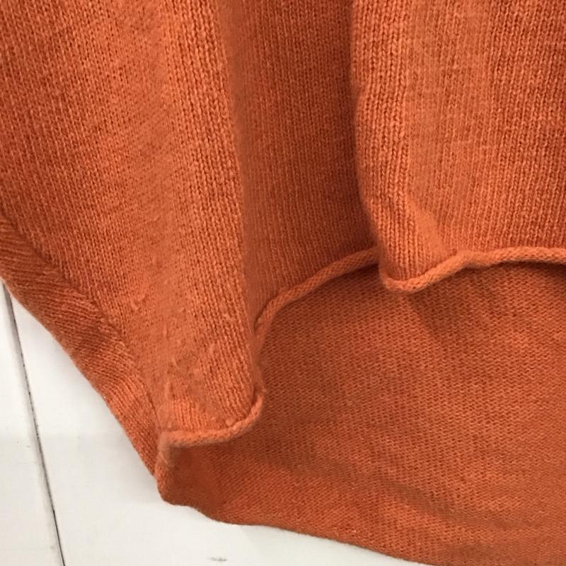 ニコアンド niko and... ニット、セーター 半袖 半袖ニットカットソー クルーネックカットソー 半袖セーター 無地 橙 / オレンジ / レディース USED 古着 中古 10117920