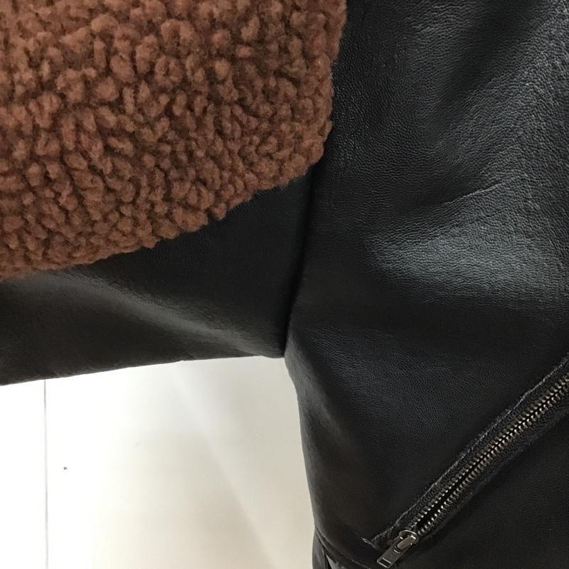 ジーナシス JEANASIS ジャケット、上着 ジャケット、ブレザー js071335mw ボア切替ジャケット アウター B-3 FREE 無地 茶 / ブラウン / レディース USED 古着 中古 10105550