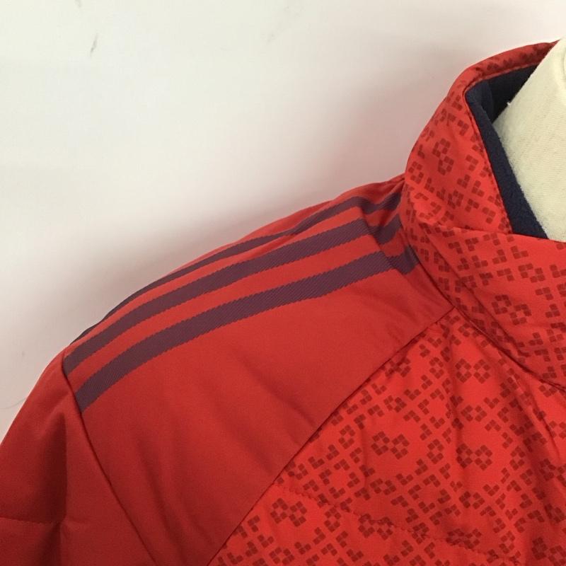 アディダス adidas ジャケット、上着 ジャンパー、ブルゾン M 無地 X 総柄 赤 / レッド / レディース USED 古着 中古 10128360