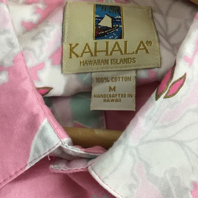 古着 USED シャツ、ブラウス 半袖 半袖シャツ プリントシャツ ポケットシャツ アロハシャツ 90s kahala M プリント 白 / ホワイト / X 桃 / ピンク / メンズ USED 古着 中古 10141030