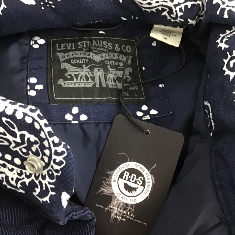 リーバイストラウスアンドコー Levi Strauss & co. ベスト ベスト ダウンベスト ノースリーブカットソー ベスト アウター L ペイズリー 紺 / ネイビー / メンズ USED 古着 中古 10106199