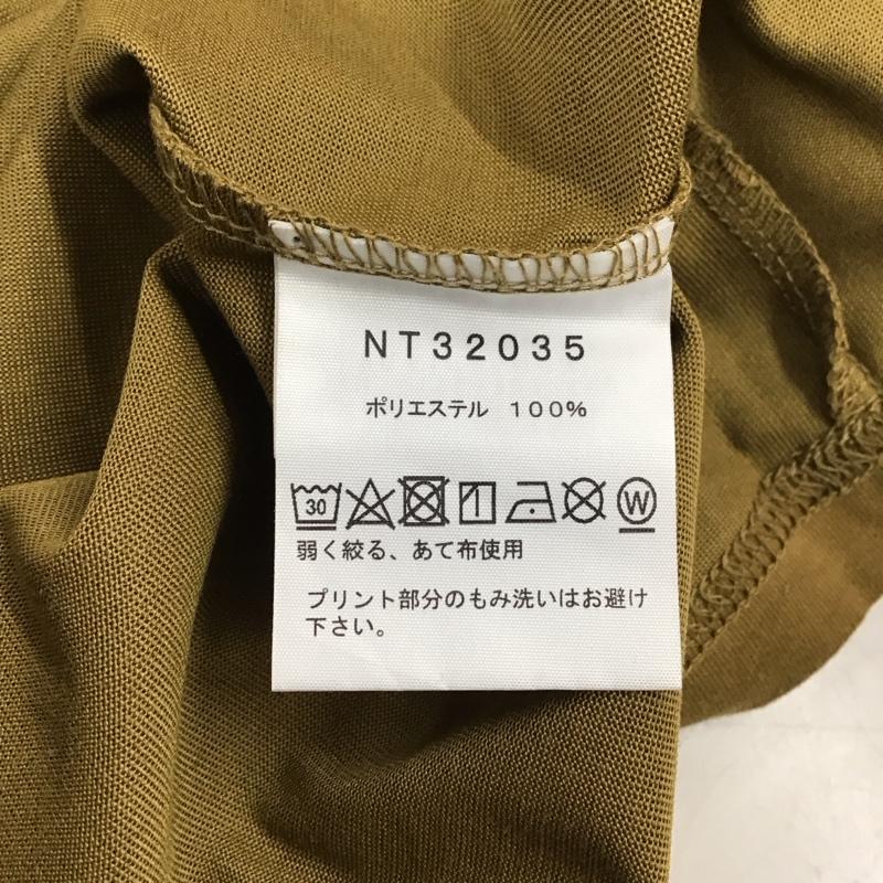 ザノースフェイス THE NORTH FACE Tシャツ 半袖 nt32035 Tシャツ プリントTシャツ クルーネックカットソー L ロゴ、文字 茶 / ブラウン / メンズ USED 古着 中古 10122691