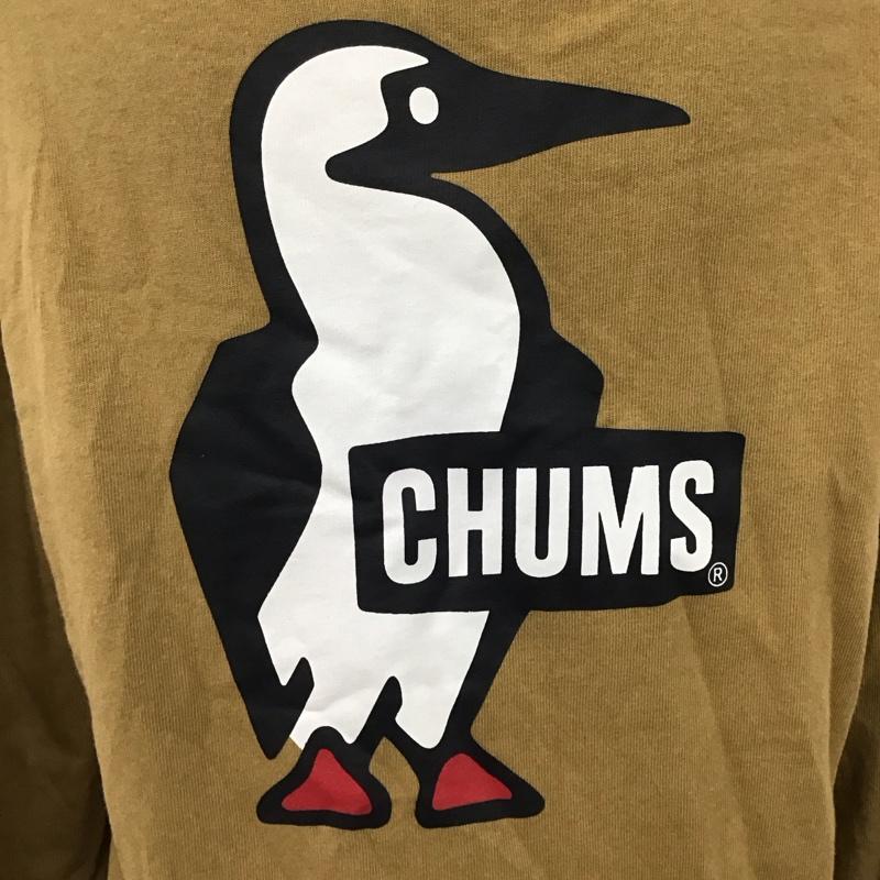 チャムス CHUMS Tシャツ 長袖 CH11-1830 ブービーロゴ バックロゴ ロンT M ロゴ、文字 ベージュ / ベージュ / レディース USED 古着 中古 10123111