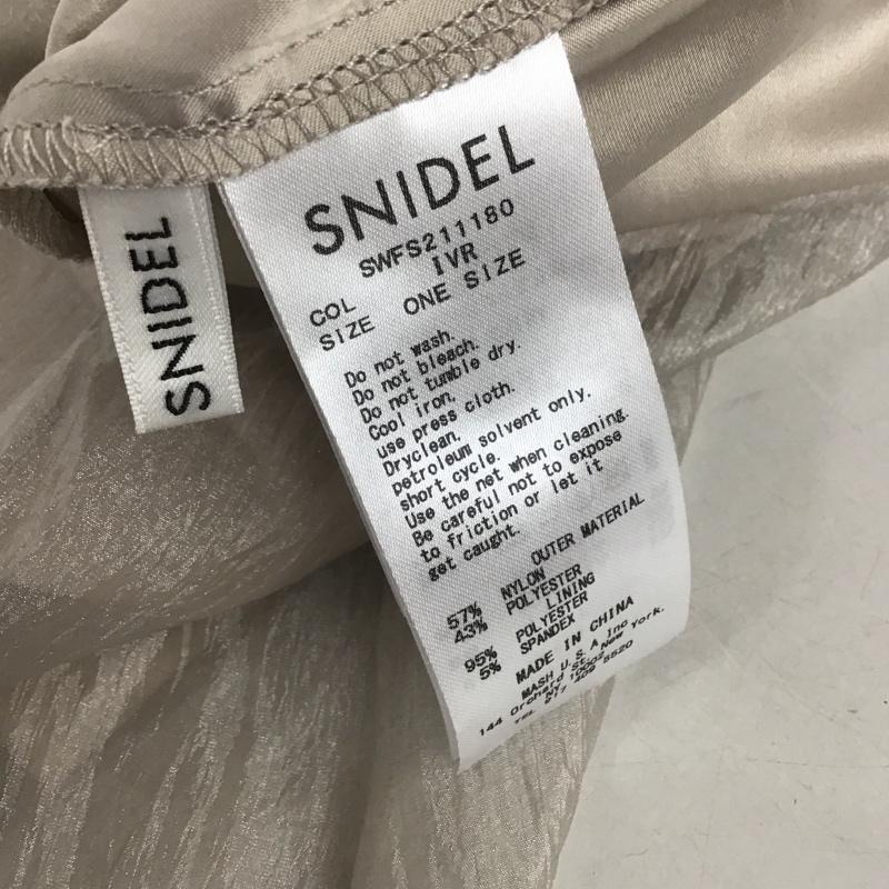 スナイデル SNIDEL スカート ロングスカート SWFS211180 シャイニーシアースカート FREE 無地 アイボリー / アイボリー / レディース USED 古着 中古 10136823
