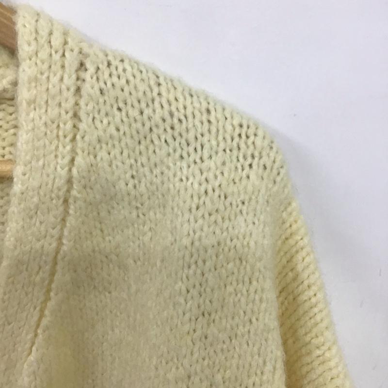 ザラ ZARA カーディガン 長袖 ニットカーディガン M 無地 白 / ホワイト / レディース USED 古着 中古 10133193