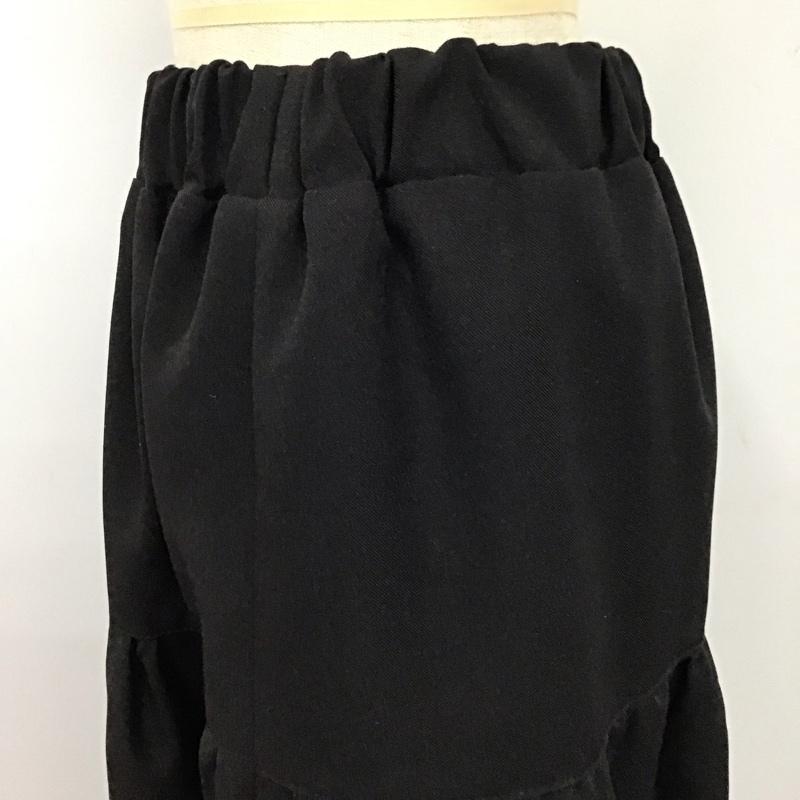 アイテムズ アーバンリサーチ ITEMS URBAN RESEARCH スカート ロングスカート it17-25a016 ティアードフリンジスカート FREE 無地 黒 / ブラック / レディース USED 古着 中古 10120331