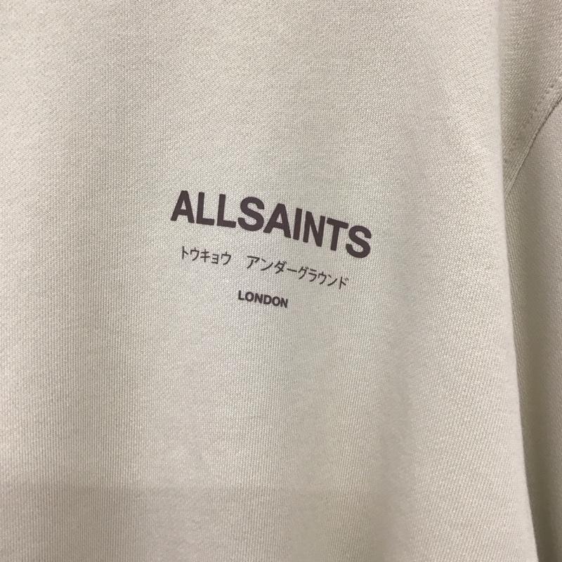 オールセインツ ALLSAINTS トレーナー 長袖 長袖トレーナー スウェット クルーネック プルオーバー XXL ロゴ、文字 ベージュ / ベージュ / メンズ USED 古着 中古 10138194