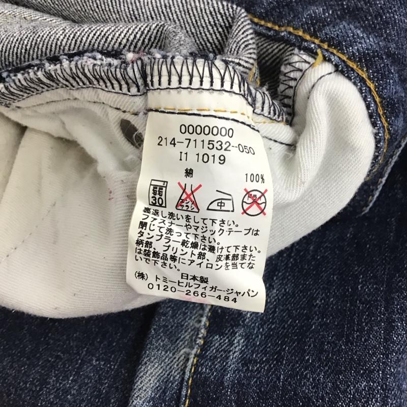 トミー TOMMY パンツ デニム、ジーンズ 214-711532-050 ストレートパンツ L 無地 青 / ブルー /  メンズ USED 古着 中古 10122163