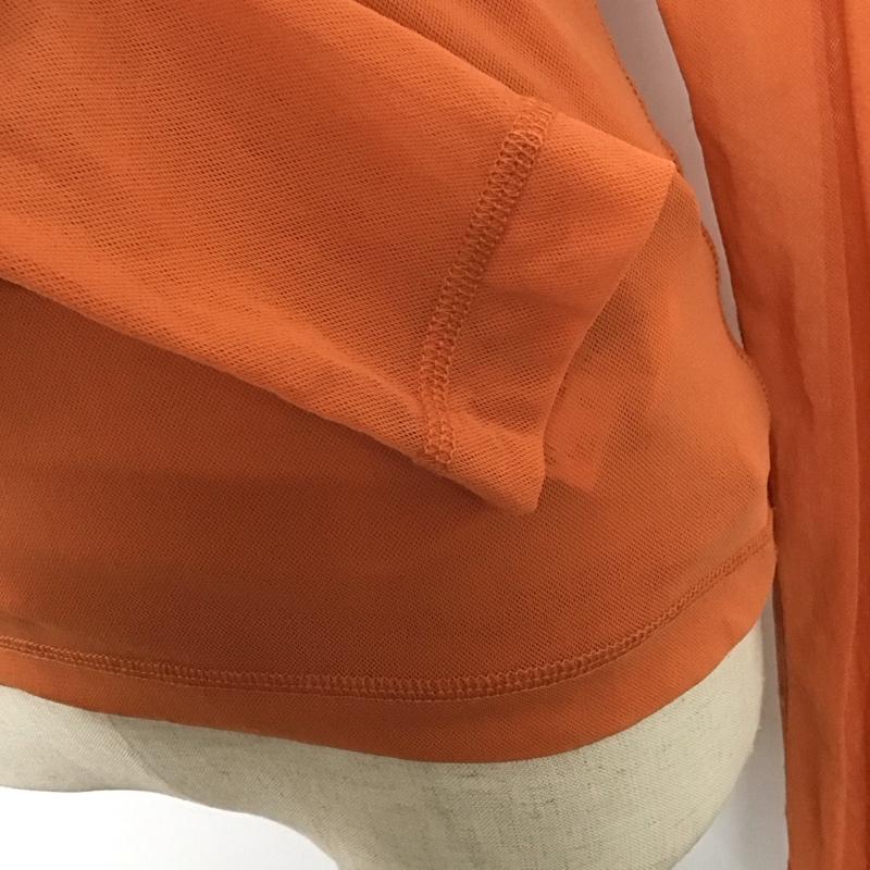 ディーゼル DIESEL カットソー 長袖 シアー ハイネック タートルネック S ワンポイント 橙 / オレンジ / レディース USED 古着 中古 10118819