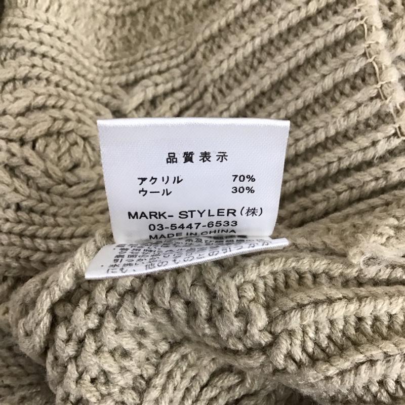 マーキュリーデュオ MERCURYDUO ニット、セーター 長袖 長袖ニットカットソー ニット セーター クルーネックニット FREE ベージュ / ベージュ / レディース USED 古着 中古 10117882
