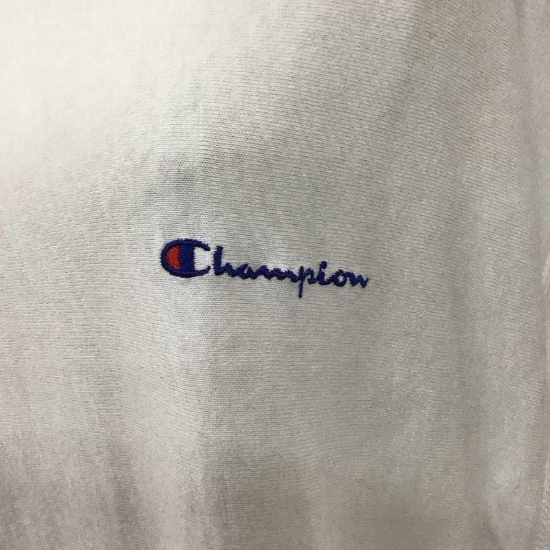 チャンピオン Champion ワンピース ひざ丈スカート CW-P311 REVERSE WEAVE 半袖 カットソー M ロゴ、文字 白 / ホワイト /  レディース USED 古着 中古 10113986
