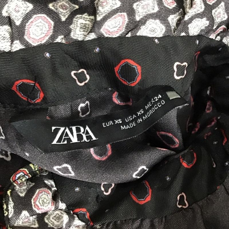 ザラ ZARA シャツ、ブラウス 長袖 8509 163 330 スタンドネック フリル XS 総柄 マルチカラー / マルチカラー / レディース USED 古着 中古 10114768