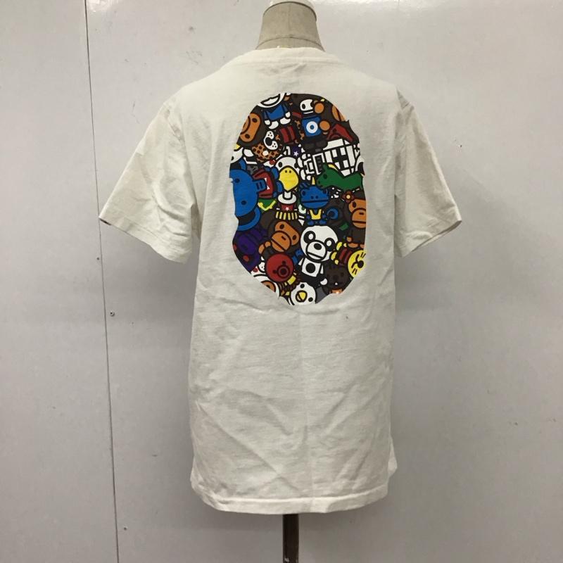 アベイシングエイプ A BATHING APE Tシャツ 半袖 S プリント 白 / ホワイト / レディース USED 古着 中古 10111417
