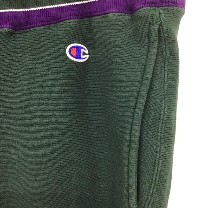 チャンピオン Champion パンツ ワークパンツ、ペインターパンツ c3-n203 スウェット ワイドパンツ ジャージ L ロゴ、文字 緑 / グリーン /  メンズ USED 古着 中古 10126438
