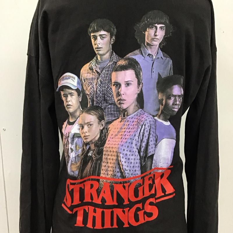 ザラ ZARA カットソー 長袖 長袖カットソー クルーネックカットソー ロングスリーブカットソー プリントTシャツ プリント 黒 / ブラック / レディース USED 古着 中古 10114930
