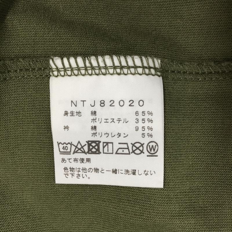 ザノースフェイス THE NORTH FACE Tシャツ 長袖 NTJ82020 ロングスリーブスクエアロゴティー キッズ 130 130cm ロゴ、文字 カーキ / カーキ / ボーイズ USED 古着 中古 10107445