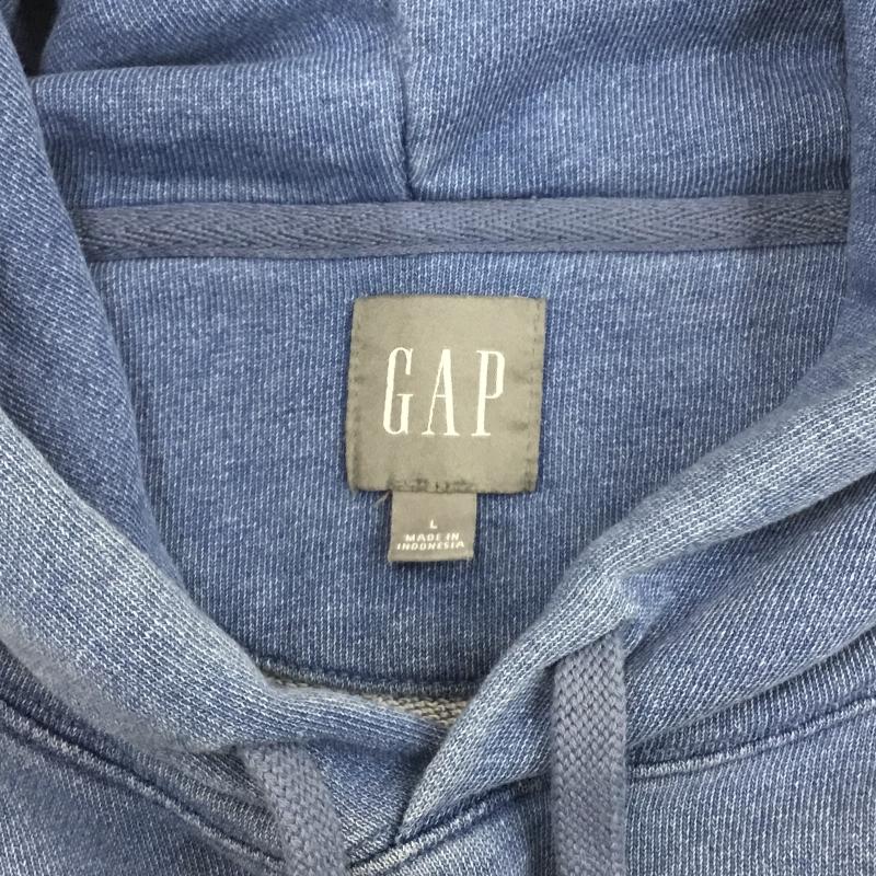 ギャップ GAP パーカー 長袖 GAP パーカー S/440465-00 L ロゴ、文字 インディゴ / インディゴ / メンズ USED 古着 中古 10128211