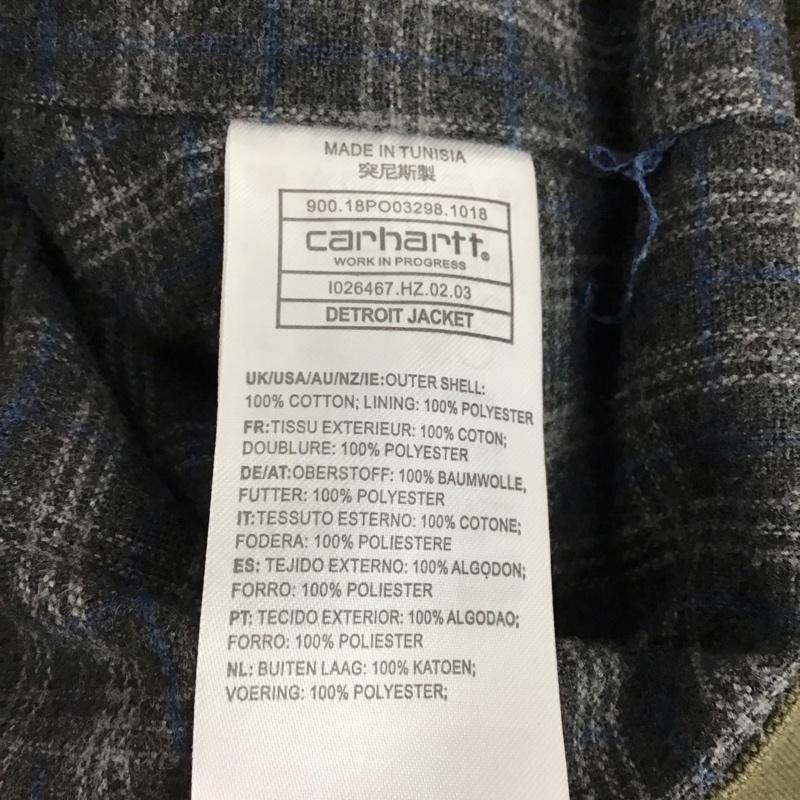 カーハート Carhartt ジャケット、上着 ジャケット、ブレザー ジップアップジャケット ジャンパー ジャケット カジュアルジャケット アウター M ロゴ、文字 カーキ / カーキ / メンズ USED 古着 中古 10124237