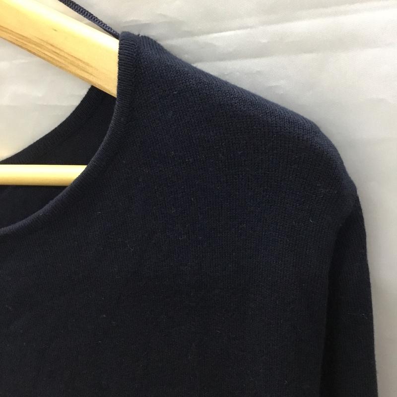 ザラ ZARA ニット、セーター 長袖 S ボーダー柄 紺 / ネイビー / X ベージュ / ベージュ / レディース USED 古着 中古 10121962