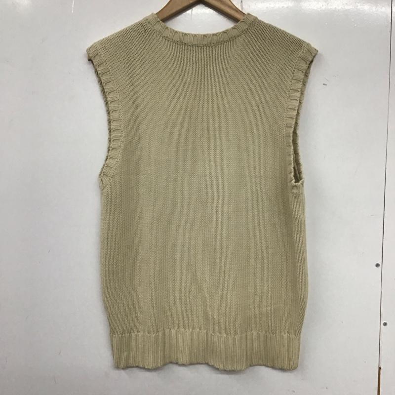 ポロバイラルフローレン Polo by RALPH LAUREN ベスト ベスト ニットベスト ノースリーブカットソー プルオーバー L ロゴ、文字 ベージュ / ベージュ / メンズ USED 古着 中古 10133691