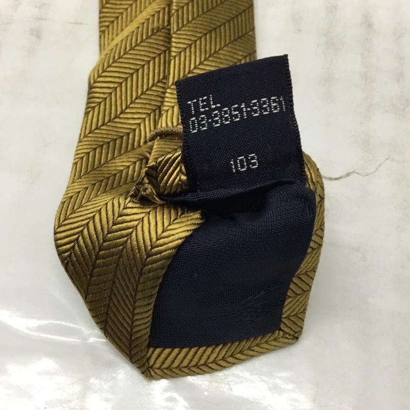 バーバリーズ BURBERRYS ネクタイ ネクタイ シルク 狩り 総柄 金 / ゴールド / メンズ USED 古着 中古 10113610