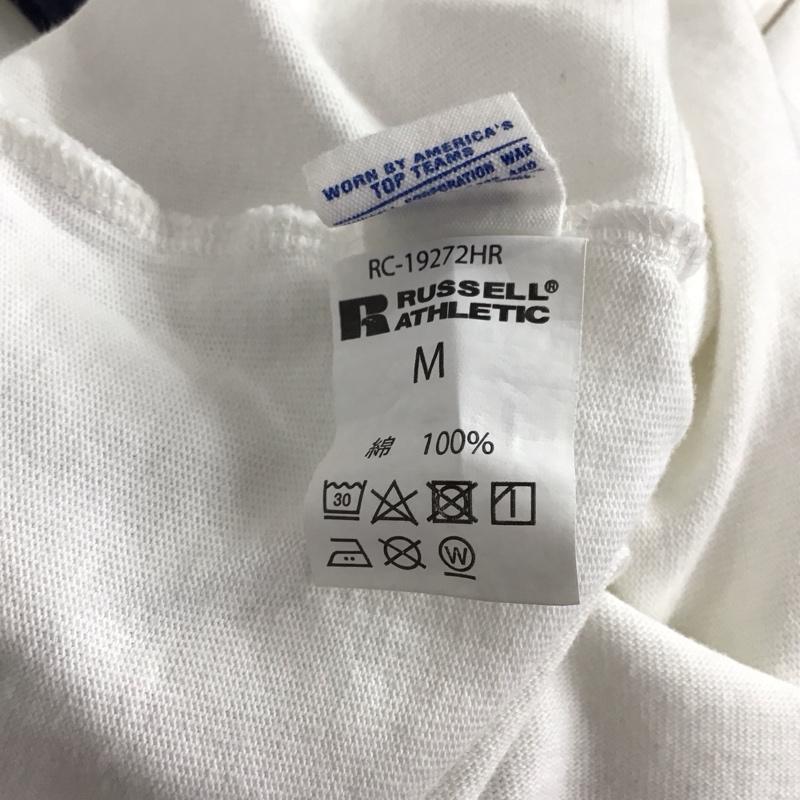 ブルーブルー BLUE BLUE Tシャツ 半袖 半袖カットソー プリントTシャツ クルーネックカットソー M ロゴ、文字 白 / ホワイト / メンズ USED 古着 中古 10149575
