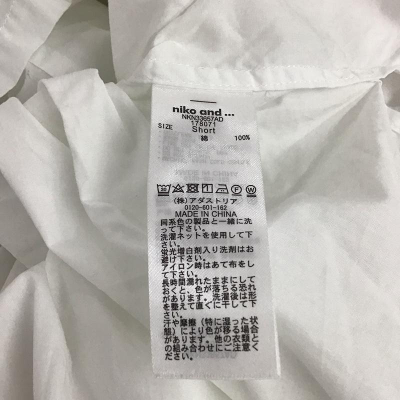 ニコアンド niko and... シャツ、ブラウス 半袖 nkn33657ad マルチWAY5分丈袖シャツ S 無地 白 / ホワイト / レディース USED 古着 中古 10150036