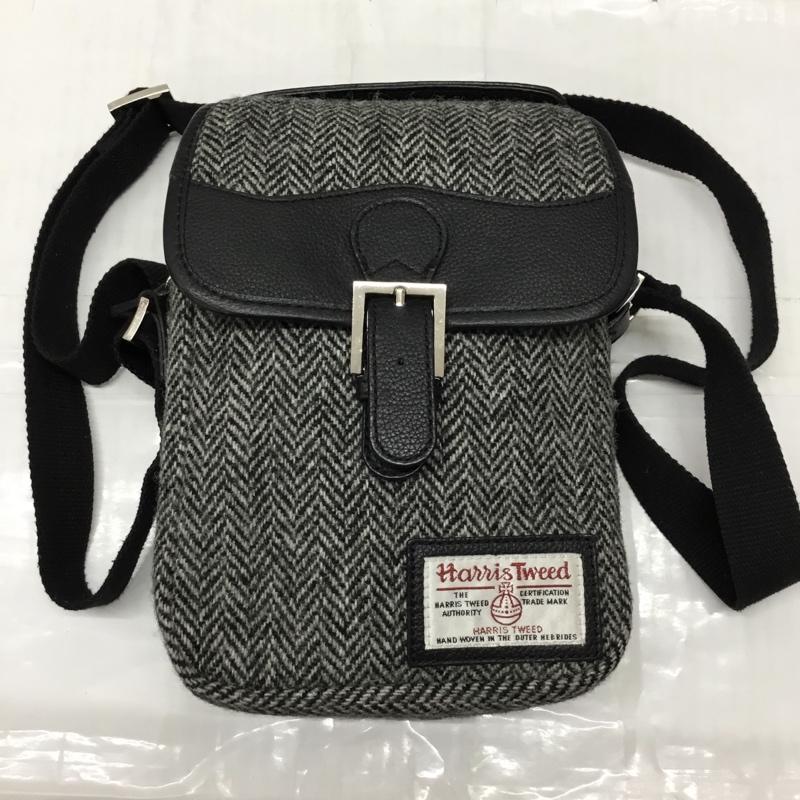 ハリスツイード HARRIS TWEED ショルダーバッグ ショルダーバッグ BRITISH GREEN ミニショルダーバッグ ロゴ、文字 黒 / ブラック / メンズ USED 古着 中古 10113721