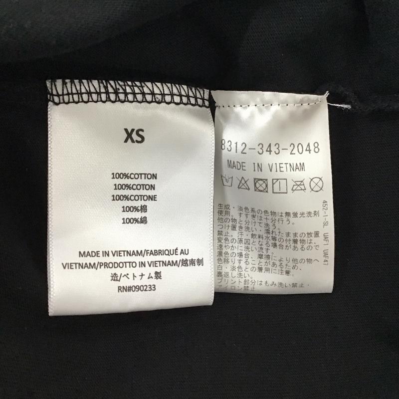 エッセンシャルズ ESSENTIALS カットソー 長袖 長袖カットソー プリントカットソー クルーネック XS ロゴ、文字 黒 / ブラック / メンズ USED 古着 中古 10137032