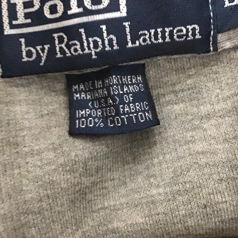 ポロバイラルフローレン Polo by RALPH LAUREN トレーナー 長袖 長袖トレーナー スウェット ジップアップネック プルオーバー L ロゴ、文字 灰 / グレー / メンズ USED 古着 中古 10147993