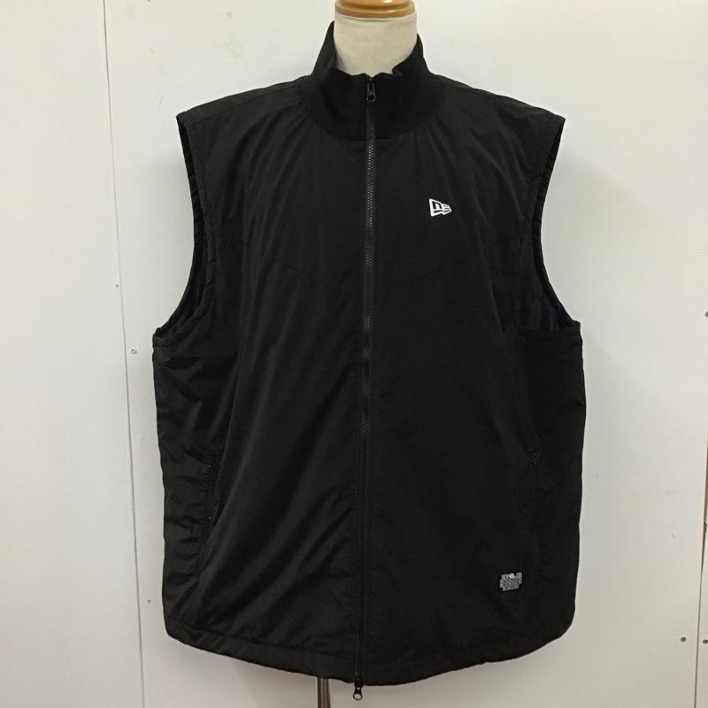 ニューエラ NEW ERA ベスト ベスト 中綿 フルジップ 5L ロゴ、文字 黒 / ブラック / メンズ USED 古着 中古 10123208