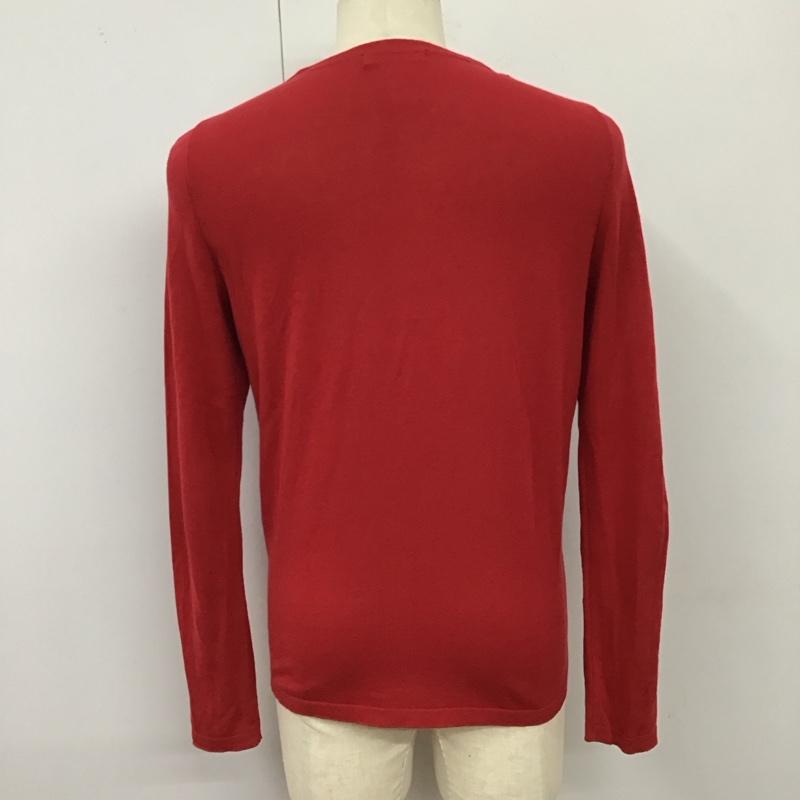 ヒステリックグラマー HYSTERIC GLAMOUR カーディガン 長袖 Vネック M ドット 赤 / レッド / X 黒 / ブラック / メンズ USED 古着 中古 10118317